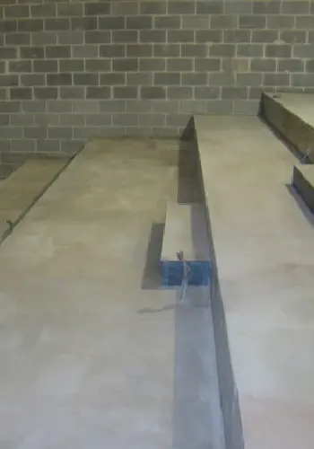 EPS15 Geofoam was used to create the tiered seating