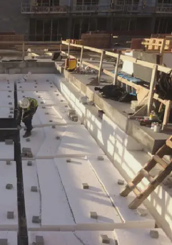 Geofoam used for filling voids and shaping pools