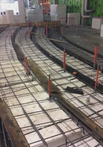 EPS Geofoam was used to create the floor elevation