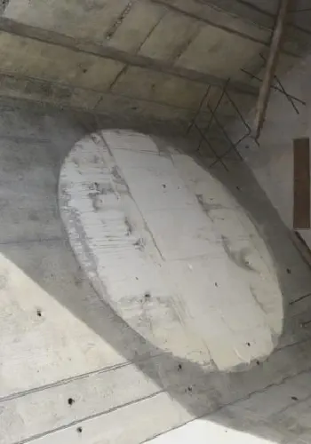 Round Concrete block-outs made of EPS Foam