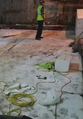 EPS Geofoam used to fill in large voids that were left when heating oil tanks were removed