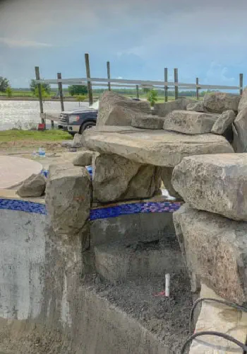 EPS Foam used to create realistic Rock Formation