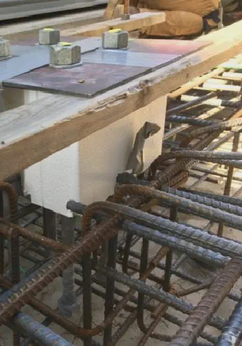 EPS Concrete block-out used to anchor prior to the concrete being installed