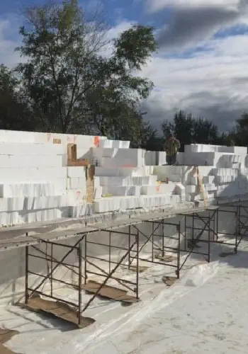 Privacy Wall Built with Expanded Polystyrene (EPS)